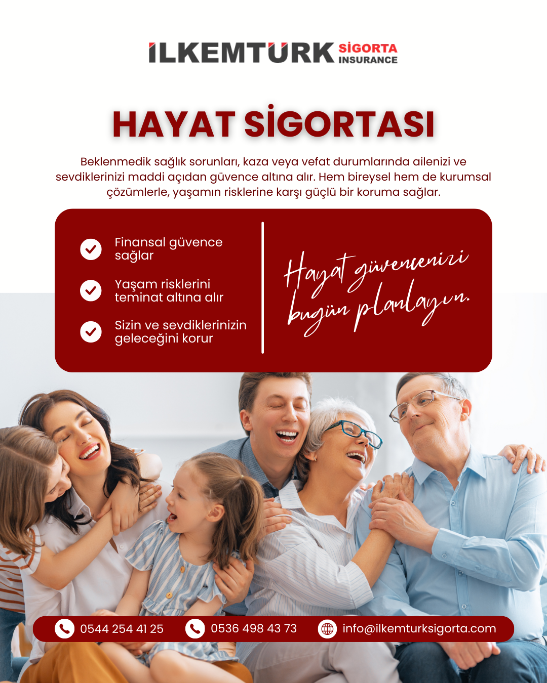 Hayat sigortası ile ailenizi vefat ve maluliyet risklerine karşı güvenceye alın